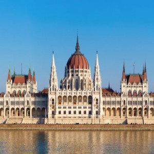 The Hungarian Parliament on river Danube in Budapest
